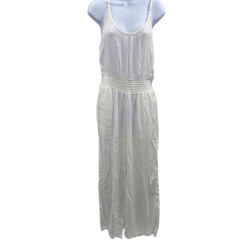 PRANA Jumpsuit Women Size Small White Wide Leg Lightweight Stretch Travel Cruise - Picture 4 of 12